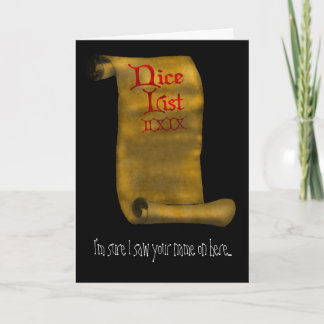 Ich bin sicher, dass ich Ihren Namen auf hier… sah Feiertagskarte