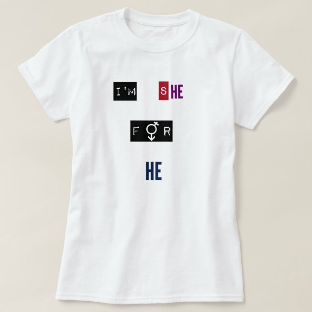 Ich bin sie für ihn T-Shirt (Design vorne)