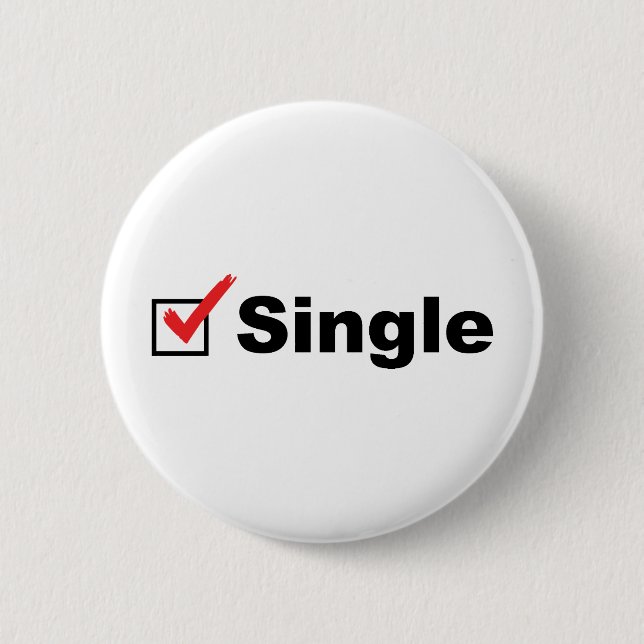 Ich bin Single und verfügbar Button (Vorderseite)