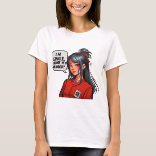 Ich bin Single, Woll meine Nummer? Chinesische Gra T-Shirt