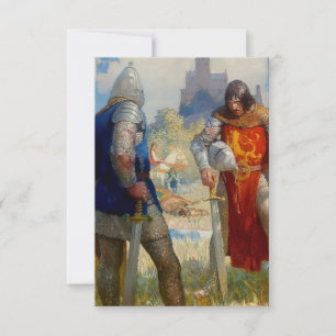 „Ich bin Sir Lancelot du Lake“ von NC Wyeth Dankeskarte