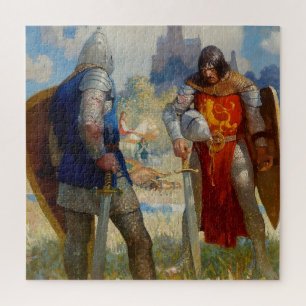 „Ich bin Sir Lancelot du Lake“ von NC Wyeth Puzzle
