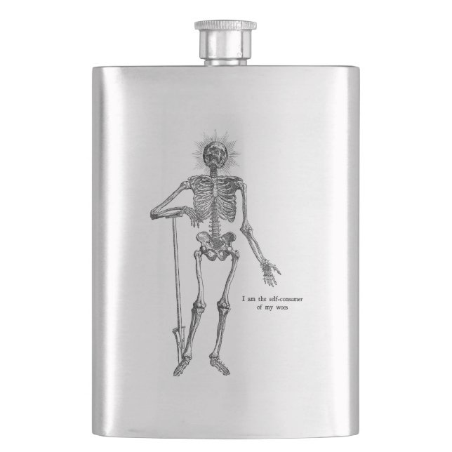 Ich bin Skeleton! Flachmann (Vorderseite)