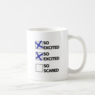 Ich bin so aufgeregt, so aufgeregt kaffeetasse