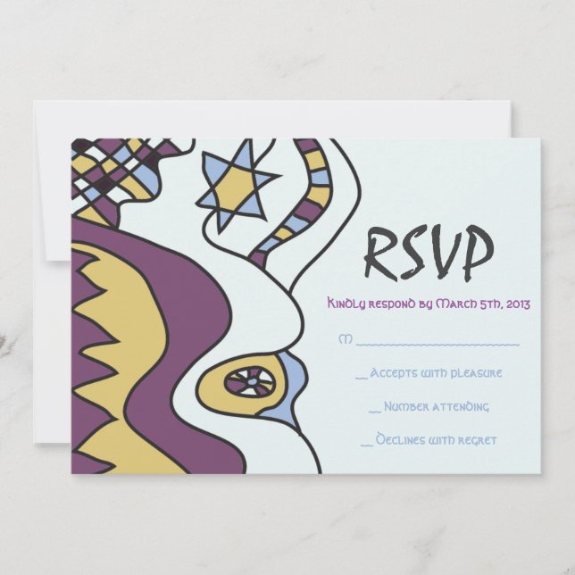 Ich bin so COOL Bar Bat Mitzvah Einladung Antwort  (Vorderseite)