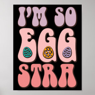 Ich bin so Egg-stra Niedliche Bunny Egg Hunt Retro Poster