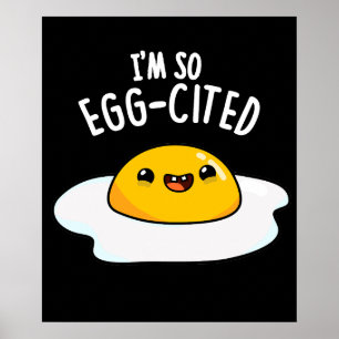 Ich bin so eig zitiert Funny Egg Pun Dark BG Poster
