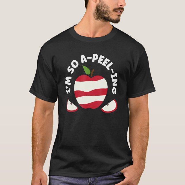 Ich bin so eine schale Apfelfrucht Eater Apple Jok T-Shirt (Vorderseite)