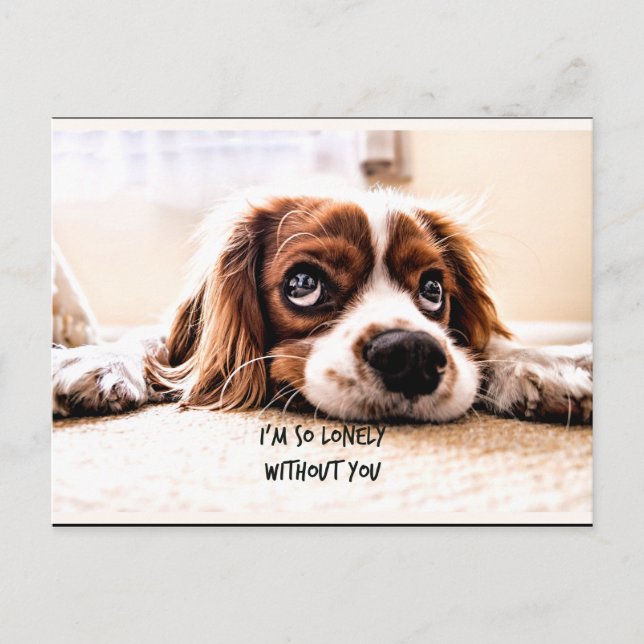 Ich bin so einsam ohne dich postkarte (Vorderseite)