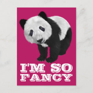 ICH BIN SO EXTRAVAGANT PANDA BEAR POSTCARD POSTKARTE