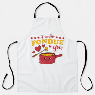 Ich bin so Fondue du Kawaii Fondue Pun T - Shirt Schürze
