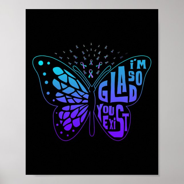 Ich bin so froh, dass du eine Schmetterlingsflöte- Poster (Vorne)
