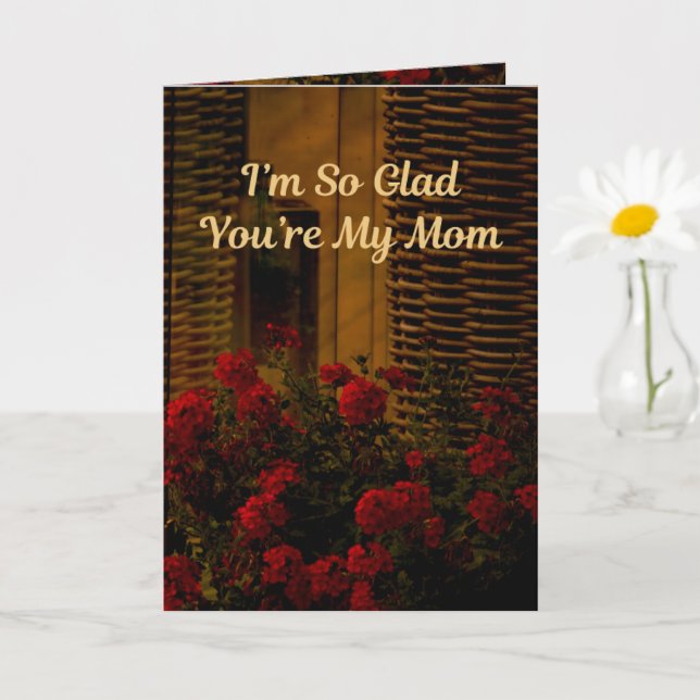 Ich bin so froh, dass du meine Mama bist (Sprichwö Karte (Kleine Pflanze)