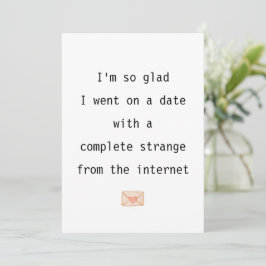 Ich bin so froh, dass ich ein Date gegangen bin, F Feiertagskarte