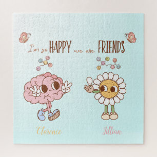 Ich bin so glücklich, dass wir Freunde Personalisi Puzzle