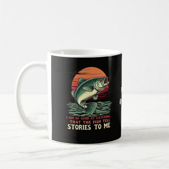 Ich bin so gut im Fische Fangen Kaffeetasse (Links)