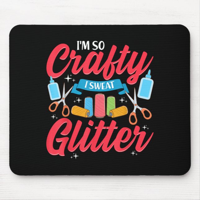 Ich bin so handwerklich begabt, ich schwitze Glitt Mousepad (Vorne)