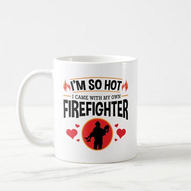 Ich bin so heiß, dass ich mit meinem eigenen Feuer Kaffeetasse (Links)