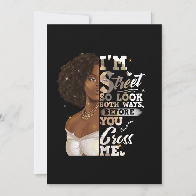 Ich bin so in der Straße, schauen Sie beide Wege,  Einladung (Vorderseite)