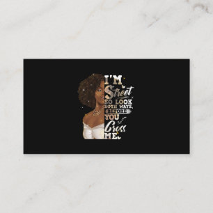 Ich bin so in der Straße, schauen Sie beide Wege,  Visitenkarte