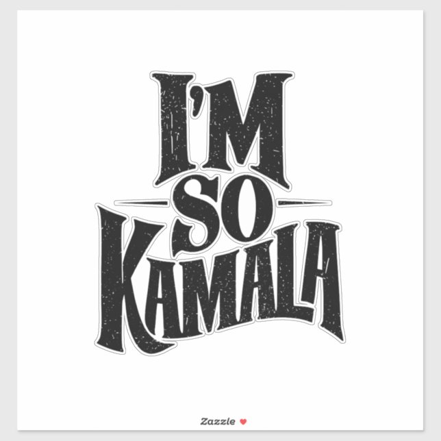 Ich bin so Kamala Brat Green Meme Aufkleber (Blatt)