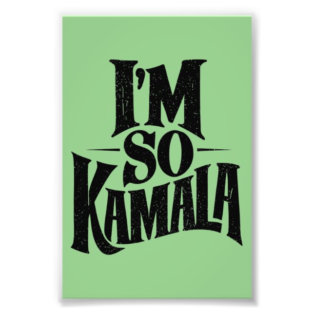 Ich bin so Kamala Brat Green Meme Fotodruck (Vorne)