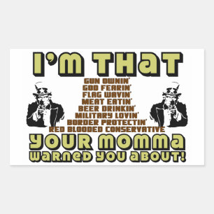 Ich bin so konservativ rechteckiger aufkleber