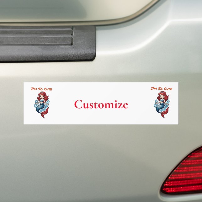 Ich bin so Niedlich Mermaid Thunder_Cove Autoaufkleber (Auf Auto)
