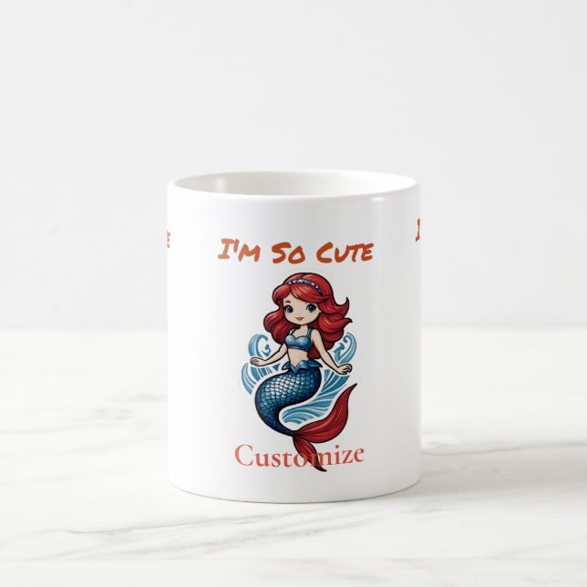 Ich bin so Niedlich Mermaid Thunder_Cove Kaffeetasse (Mittel)