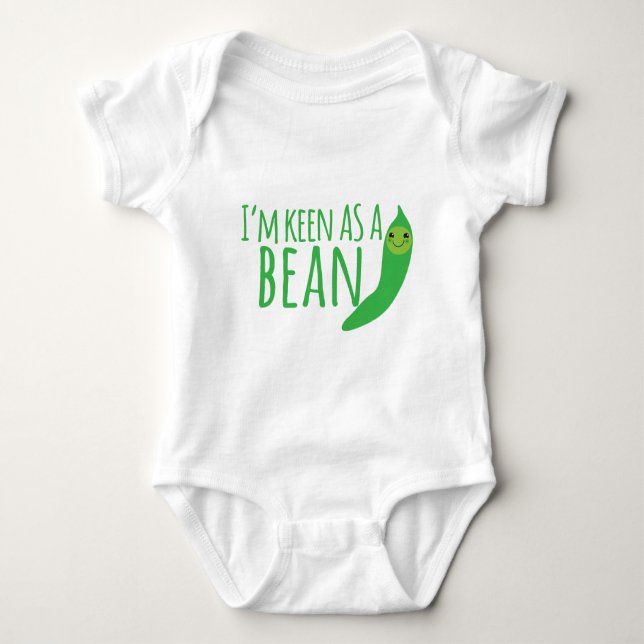 Ich bin so scharf wie eine Bohne mit niedlichem Baby Strampler (Vorderseite)