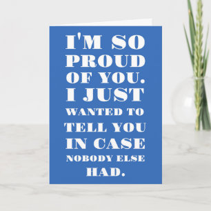 Ich bin so stolz auf dich karte