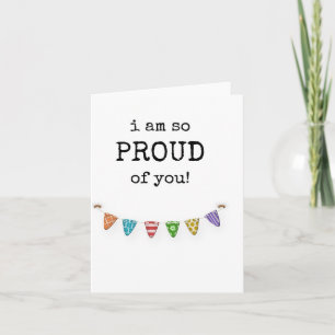 Ich bin so stolz auf dich, Simple Bunting Flags Gr Karte