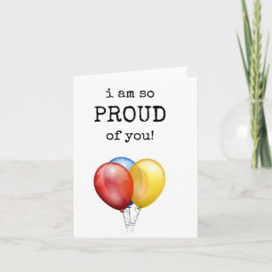 Ich bin so stolz auf dich, süße Luftballonkarte Karte