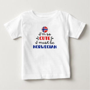 Ich bin so süß, ich muss Norweger sein Baby T-shirt
