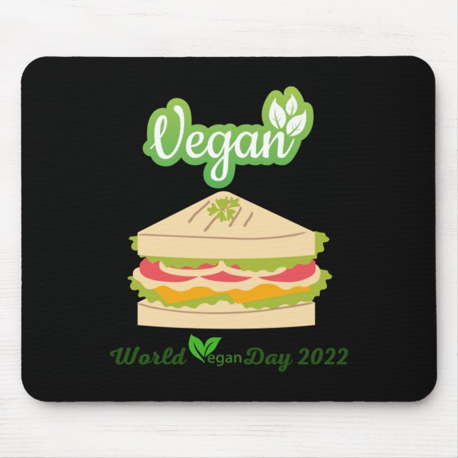 Ich bin so Veganer Tag 2022 Sticker1 Mousepad (Vorne)