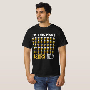 Ich bin so viele Biere Altes Cooles 40. Geburtstag T-Shirt
