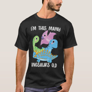 Ich bin so viele Dinosaurier alt 4 Jahre Geburtsta T-Shirt