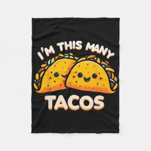 Ich bin so viele Tacos zweiter Geburtstag Twosday Fleecedecke