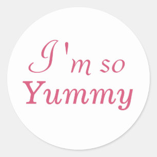 Ich bin so Yummy Sticker - weiß