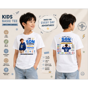 Ich bin Sohn T-Shirt-Design Jungen-Motivations-D T-Shirt