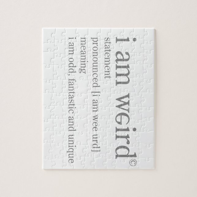 Ich bin sonderbar puzzle (Vertikal)