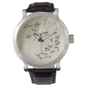 Ich bin sowieso spät dran Vintage-Uhr Armbanduhr