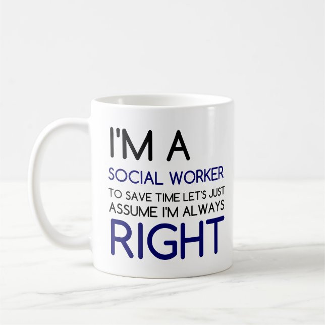ICH BIN SOZIALER ARBEITNEHMER KAFFEETASSE (Links)