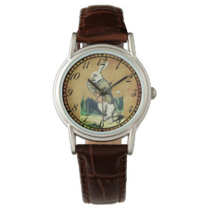 Ich bin spät! Alice im Wunderland-Weiß-Kaninchen Armbanduhr