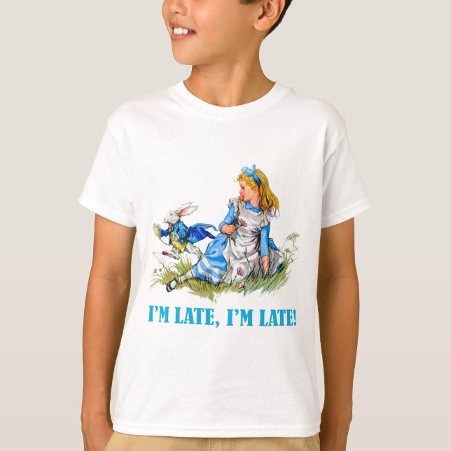 ICH BIN SPÄT, ICH BIN SPÄT! FÜR EIN SEHR WICHTIGES T-Shirt (Vorderseite)