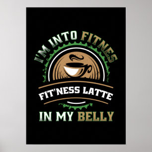 Ich bin spät in der Fitness in meinem Bauch - Funn Poster