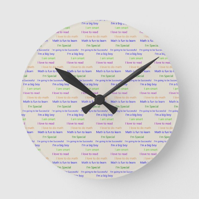 Ich bin Special Clock Runde Wanduhr (Vorderseite)