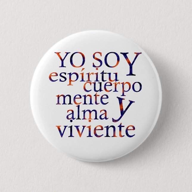 Ich bin SpiritBodyMindSoul Esp Button (Vorderseite)