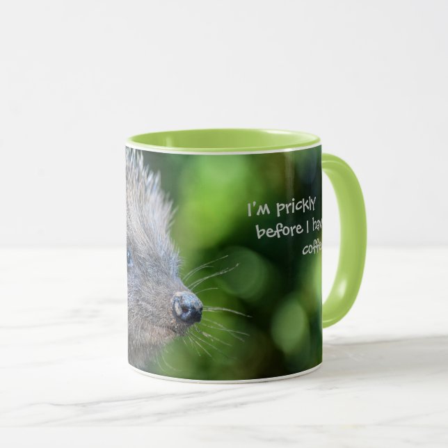 Ich bin stachelig, bevor ich Kaffee habe Tasse (VorderseiteRechts)