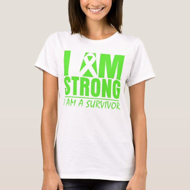 Ich bin stark - ich bin ein Überlebender - Lymphom T-Shirt (Vorderseite)